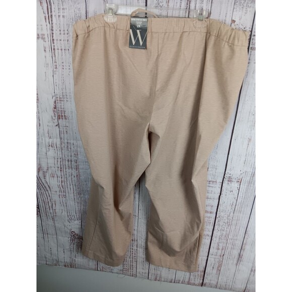 WORTHINGTON Jogger Women’s XXL Ultra Stretch Ponte Beige Mid Rise Pull On - Picture 2 of 8